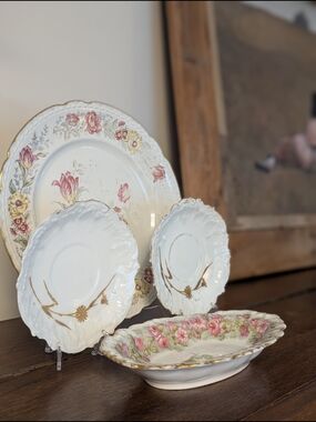 French Limoges & Royal Jackson China Set • Shabby Chic Floral Vignette
